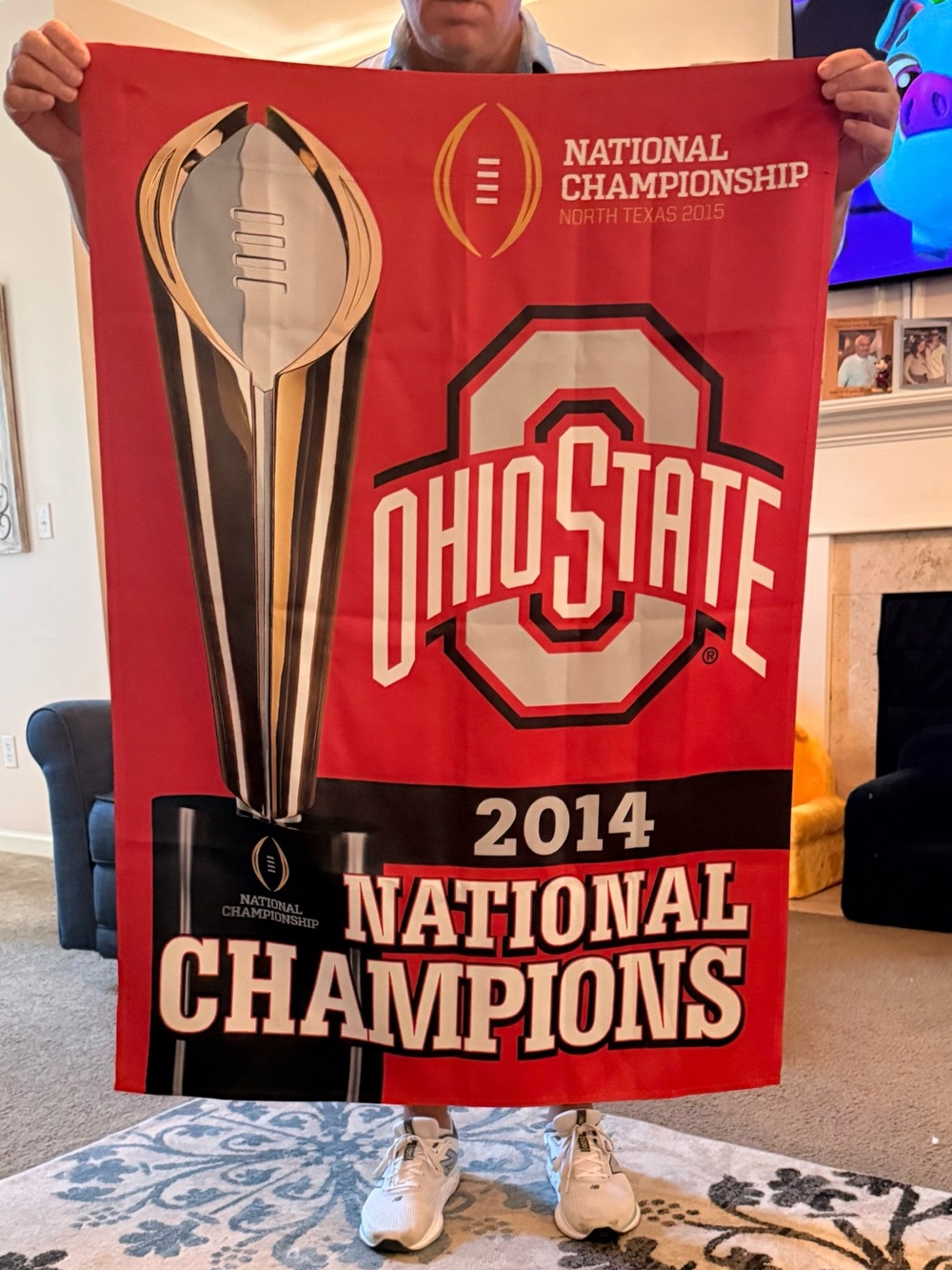 Ohio State Red 2014 National Champions banner